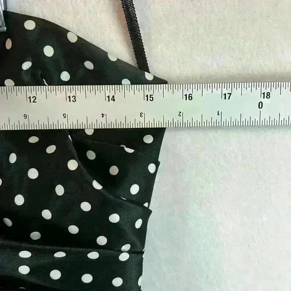 Onyx Nite Formal Prom Dress Black White Women’s Size 7/8 Satin Tulle Fit & Flare - Picture 7 of 8